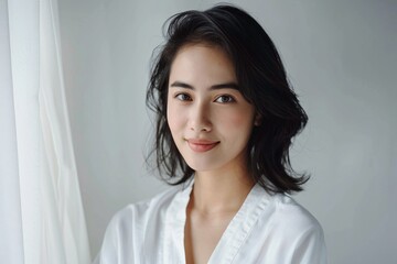 South East Asian woman with striking makeup and a trendy hairstyle.