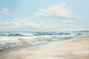 Fototapeta premium Beach outdoors painting horizon.