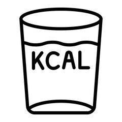 Calories Vector Line Icon Design