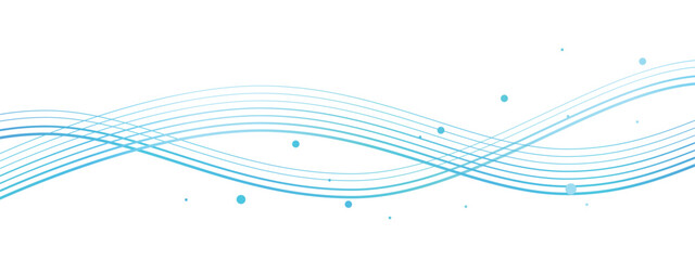 清涼感のある抽象的なバナー　ホワイト＆ブルー