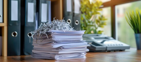 Business Documents Shredding on Desk