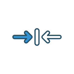 Collapse  vector icon stock illustration