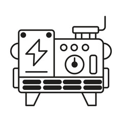 Generator icon vector on white background