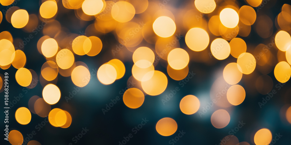Poster abstract background with bokeh lights. christmas festive background image. created with generative a