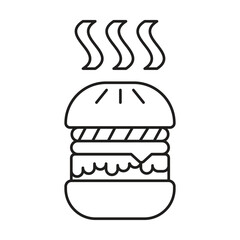 hamburger icon vector on white background