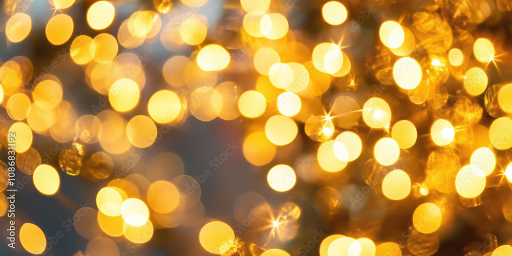 Poster abstract background with bokeh lights. christmas festive background image. created with generative a