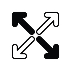 Full Screen vector icon stock illustration