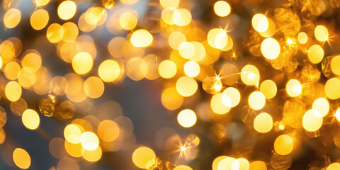 Obraz premium Abstract background with bokeh lights. Christmas festive background image. Created with Generative AI technology.