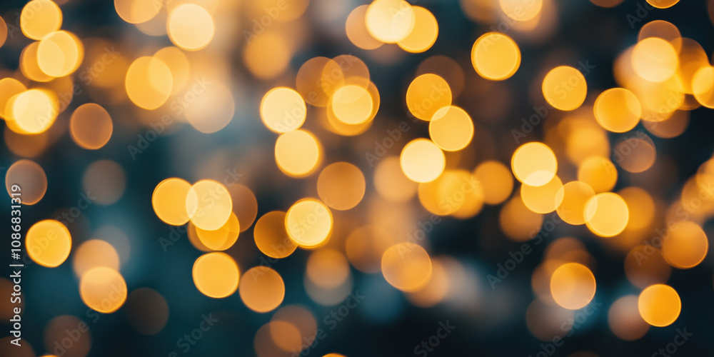 Poster abstract background with bokeh lights. christmas festive background image. created with generative a