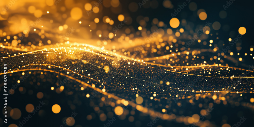 Poster abstract background with bokeh lights. christmas festive background image. created with generative a