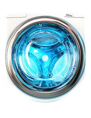 Washing machine front view isolated on a white background