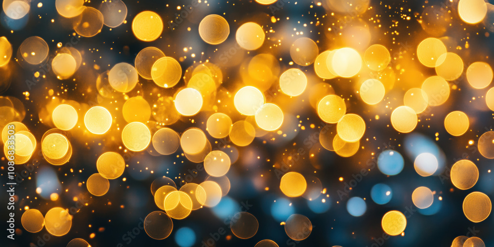 Poster abstract background with bokeh lights. christmas festive background image. created with generative a