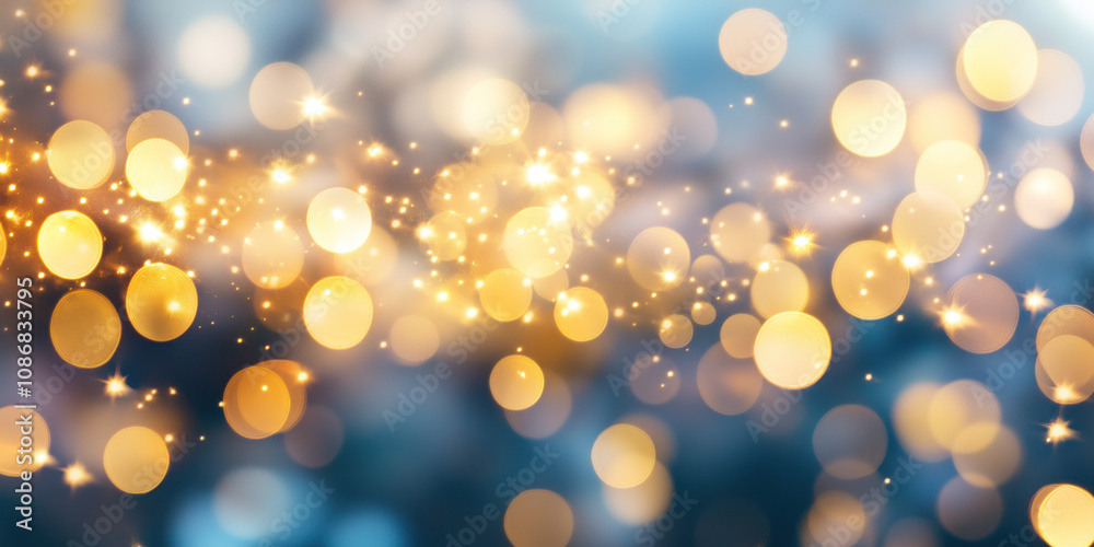 Poster abstract background with bokeh lights. christmas festive background image. created with generative a