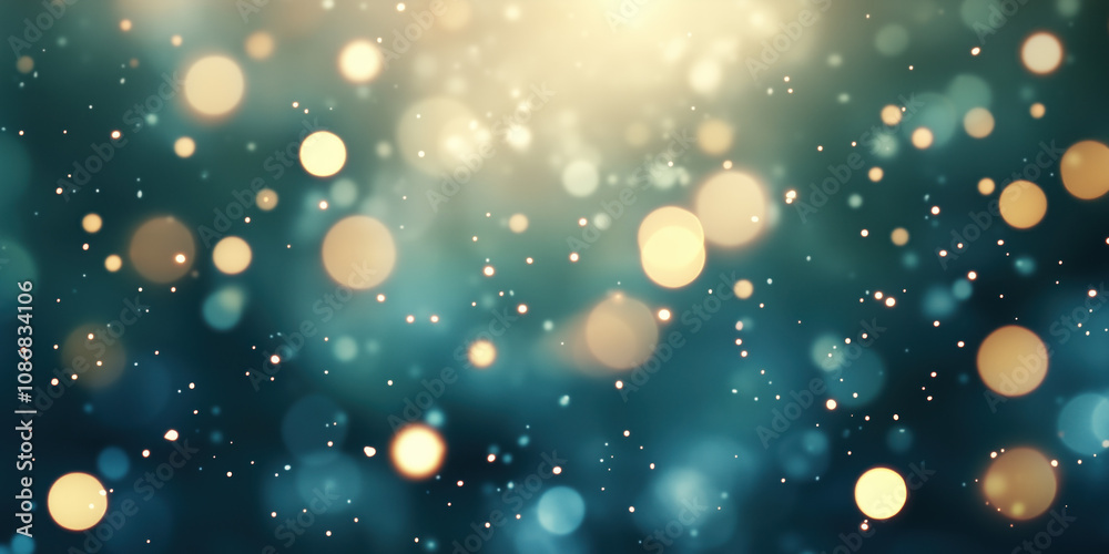 Poster abstract background with bokeh lights. christmas festive background image. created with generative a