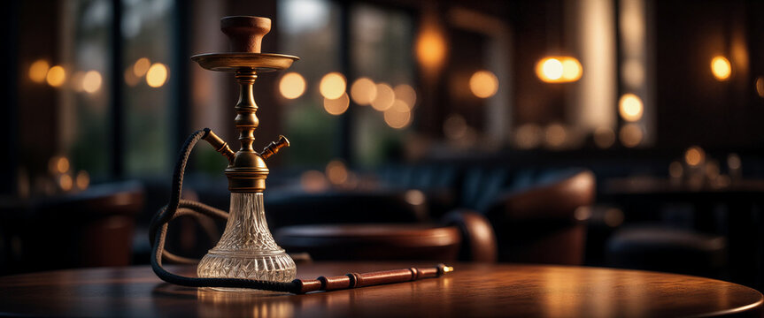 Enjoying a traditional hookah in a cozy lounge during evening hours with warm lighting and inviting atmosphere