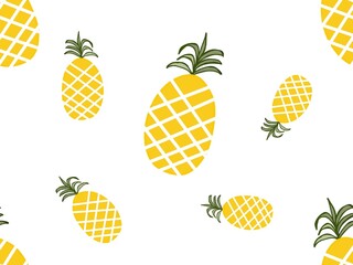 pineapple pattern Background. flat illustration pineapple background. seamless pattern pineapple. pineapple flat illustration background.