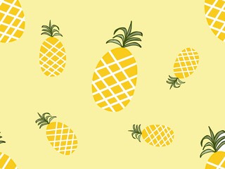 pineapple pattern Background. flat illustration pineapple background. seamless pattern pineapple. pineapple flat illustration background.