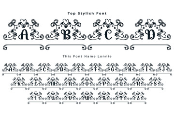 This Font Name Lonnie. For wedding invitations, cards, decoration.
