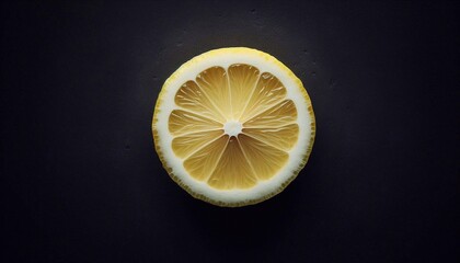 Lemon halves, solid dark background in the center