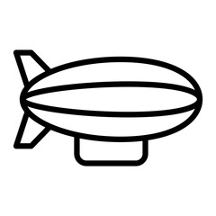 Zeppelin Vector Line Icon Design © Hayyan