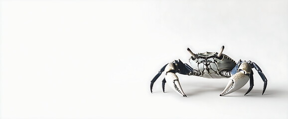 Fototapeta premium Full body red and orange crab isolated