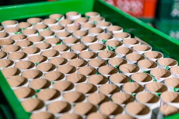 Manufacturing background in the form of cardboard tubes.Manufacturing background in the form of cardboard tubes.