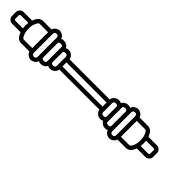 Fototapeta premium Axle Vector Line Icon Design
