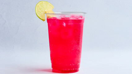 Red lime soda – A refreshing, tangy drink made with lime juice, sweetened syrup, and soda water,...