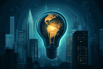 Strategy business ideas concept for innovation planning and planning ideas competition, business growth, strategy, economic growth, advertising, promotion, futuristic graphic icon and light bulb.