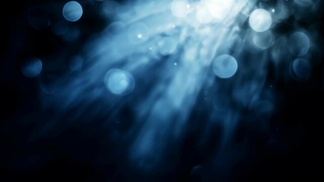 Misty Blue Glow with Dreamy Bokeh Lights