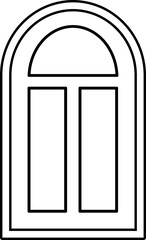 Door outline vector