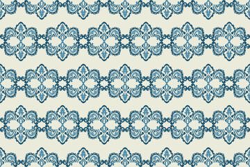 Fototapeta premium Motifs Ikat floral paisley embroidery floral. ikat ethnic Saree Sarong oriental pattern traditional.Ikat embroidery style abstract embroidery design for texture,fabric,clothing,wrapping,decoration