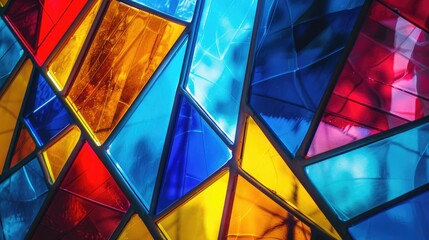 Colorful stained glass window