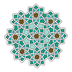 Morocco geometric ornament. Traditional Islamic Design. Mosque decoration element.