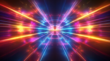 Futuristic Neon Light Burst
