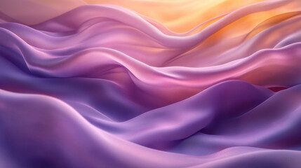 Obraz premium Ethereal Silky Backdrop In A Delicate Lavender Hue, With Flowing Patterns And Soft Reflections That Create A Soothing And Dreamy Environment
