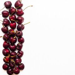 Cherry on a white background