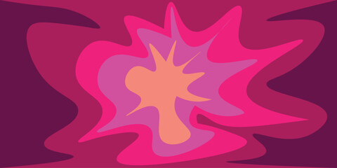 Modern abstract vector with organic and wavy flow of cream to purple gradient color. The splash-like element in the center evokes energy and expression, ideal for digital art and creative backgrounds