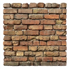 Obraz premium 3d Brick wall isolated on white background