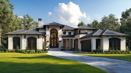 Fototapeta premium Modern Luxury Home Exterior