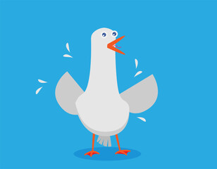 Cute Bird Flat vector design