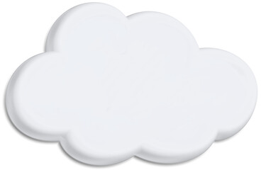 3d illustration of white cloud