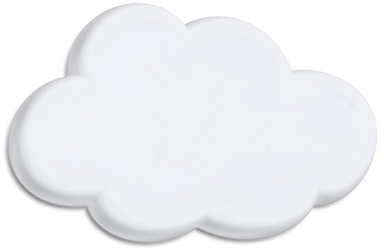 3d illustration of white cloud