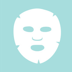 Skin sheet mask icon. Simply illustration for packaging. Vector