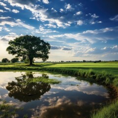 Landscape sky tranquility grassland.