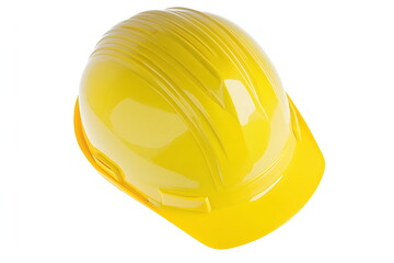 Fototapeta premium Yellow construction helmet and gloves isolated