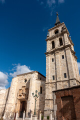 Fototapeta premium Facade of the Magistral Cathedral of the Justo and Pastor Children in Alcala de Henares. Madrid, Spain.