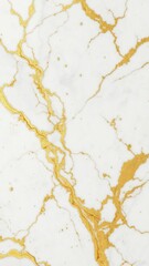 Naklejka premium White marble with vibrant gold veins and specks, creating a luxurious and elegant look, architecture, texture, luxury