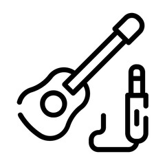 acoustic jack Line Icon