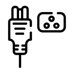 cable connector Line Icon
